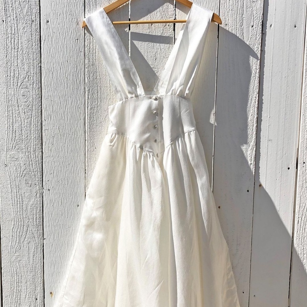 Vanessa Mooney Venus Dress in Dotted White Silk